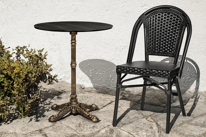 Paris stol, svart, fiberrotting